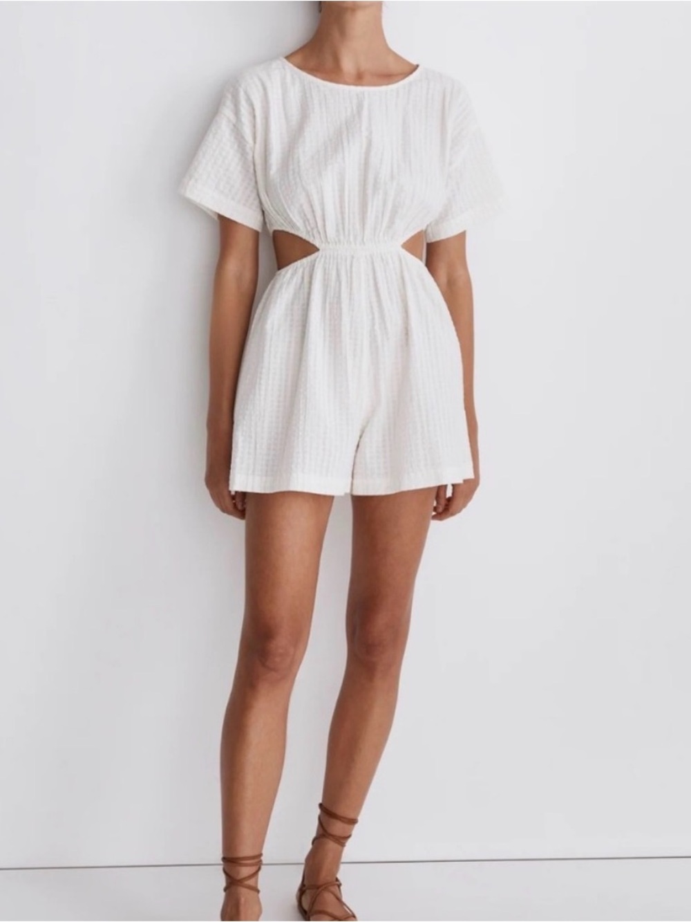 Madewell Romper | summer outfit, swim cover-up